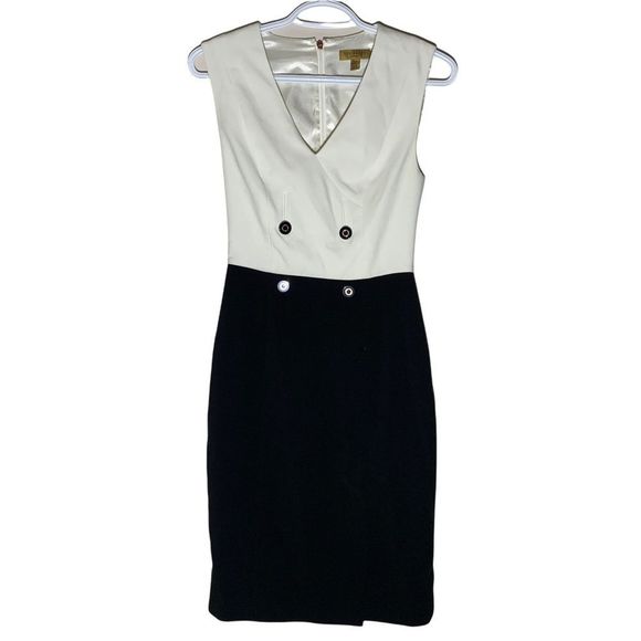 Ted Baker London Leotaad Tuxedo White and Black Dress - Picture 1 of 14